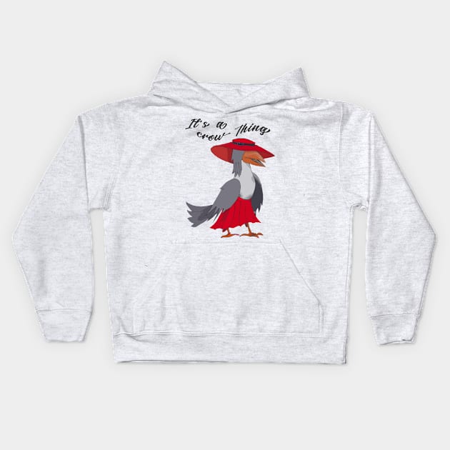 It's a crow thing; crow lover Kids Hoodie by Country Gal